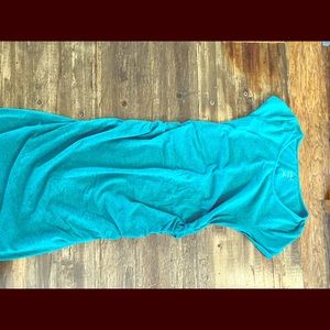 Blue stretch maternity dress! Comfortable!